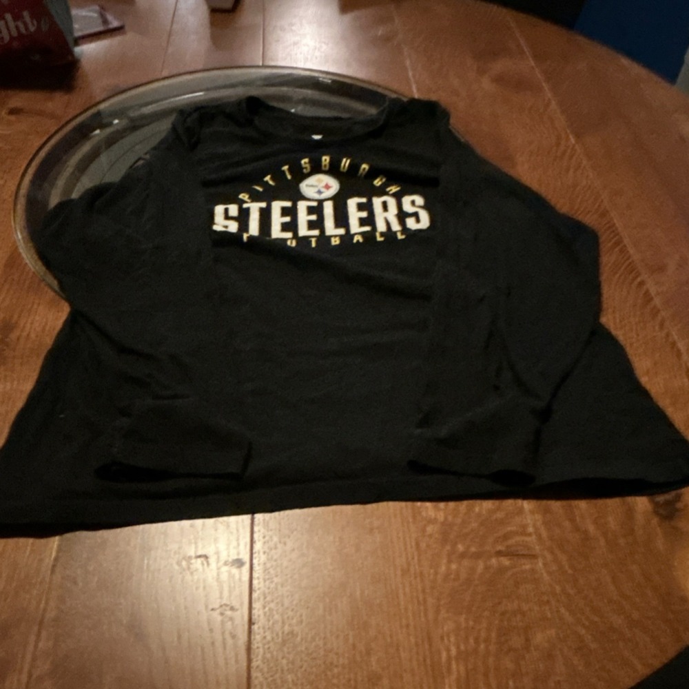 Fanatics NFL Pittsburgh Steelers Black Long Sleeve Shirt 2X Football